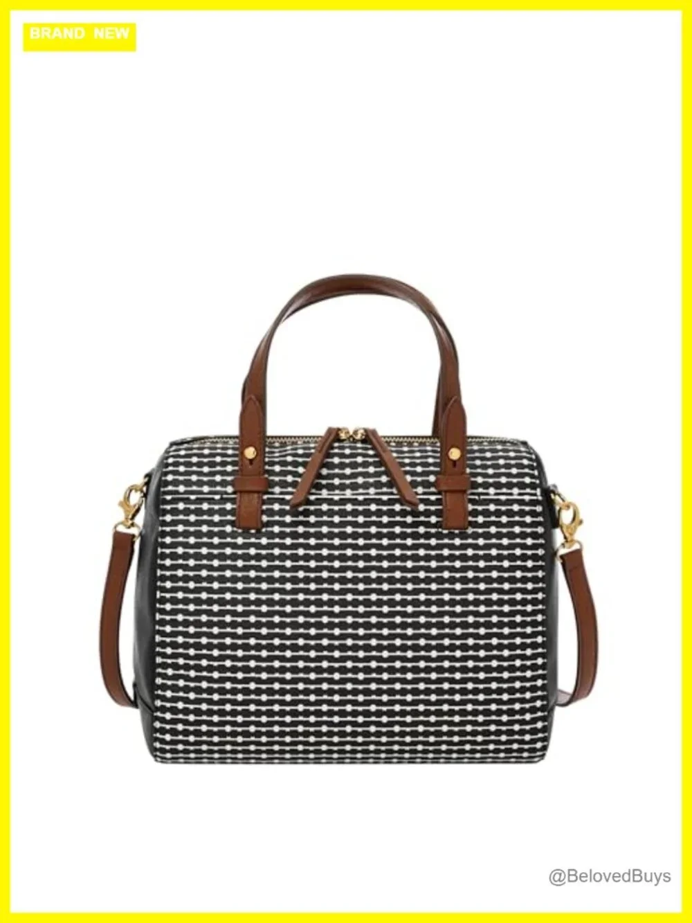 Faux Leather Satchel Handbag with Detachable Strap